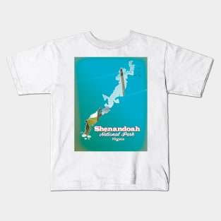 Shenandoah National Park map Kids T-Shirt